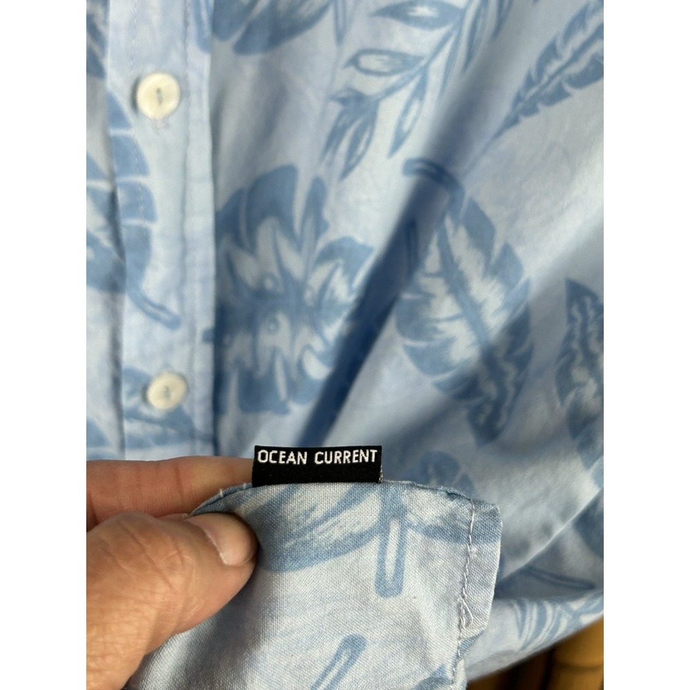 Ocean Current Hawaiian‎ Shirt Short Sleeve Button Down Blue Size XL - Picture 6 of 14